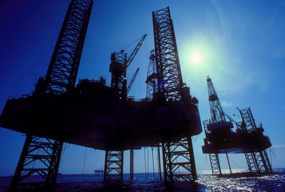 Offshore drilling rigs on open water