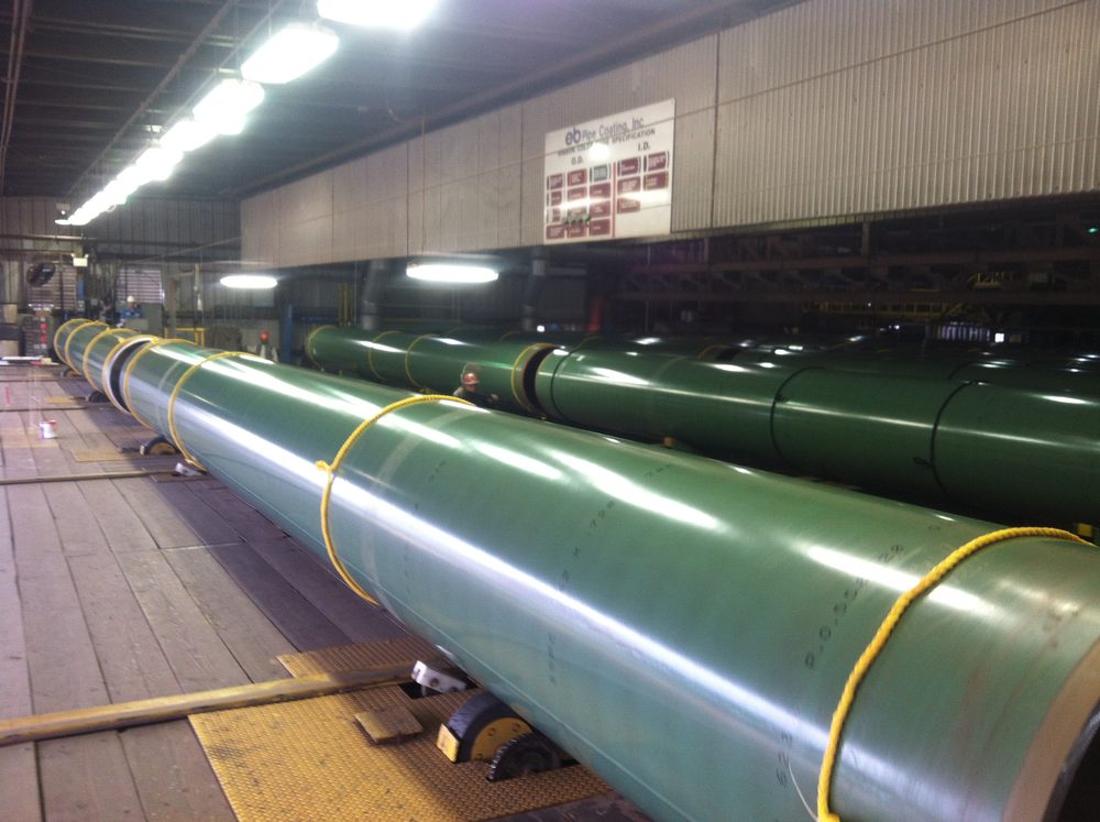 Coated pipe section detail